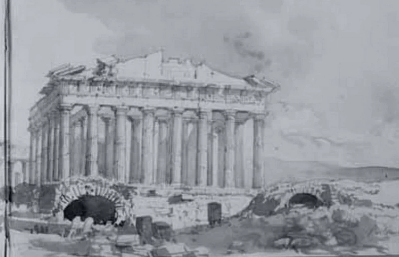 68-veduta dell'acropoli di Atene  